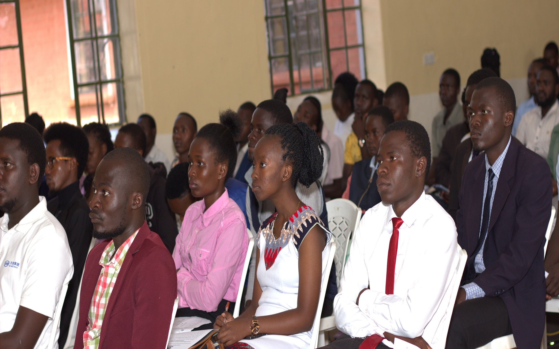 The newly elected KAFUSA officials listening to advice before the swearing in ceremony.CR2